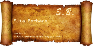 Suta Barbara névjegykártya